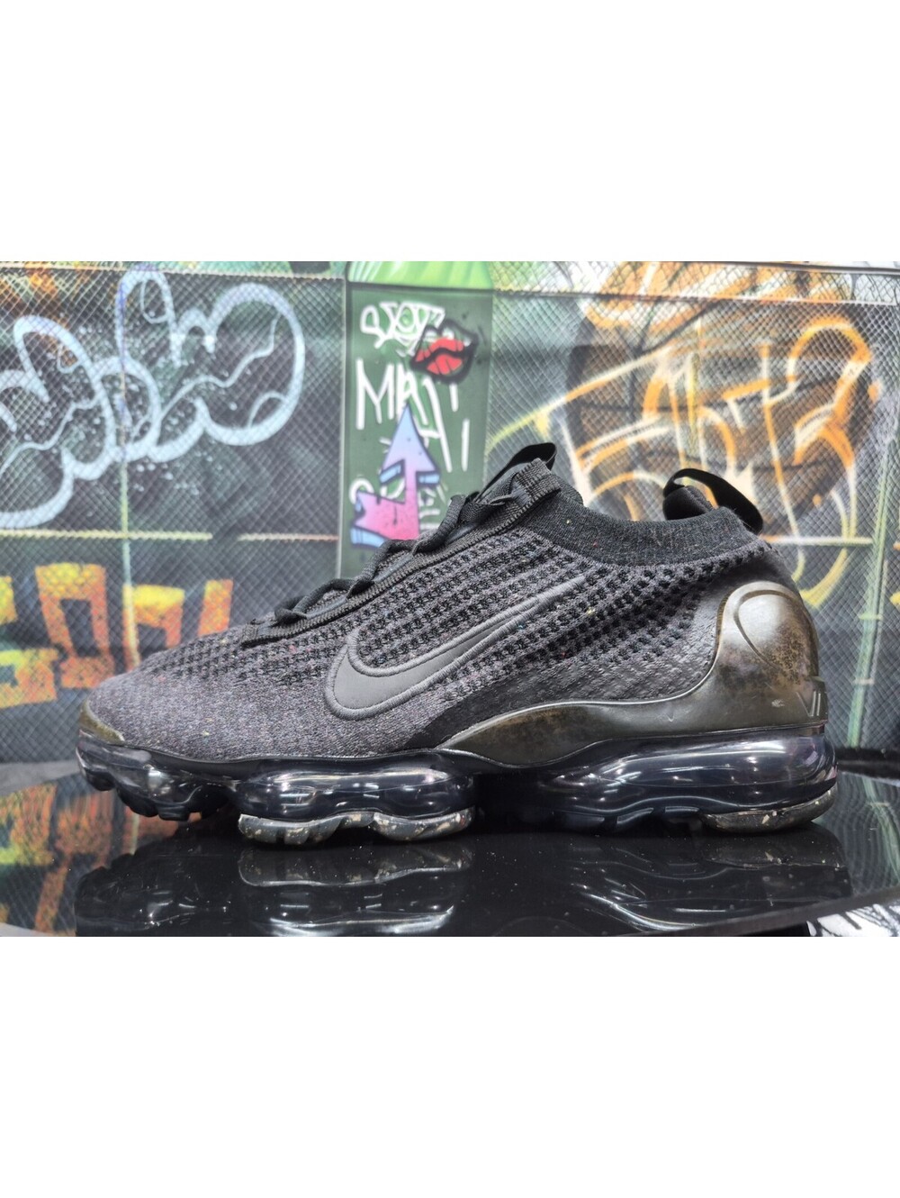 Size 8M - Nike Air VaporMax Flyknit 2021 FK Triple Black